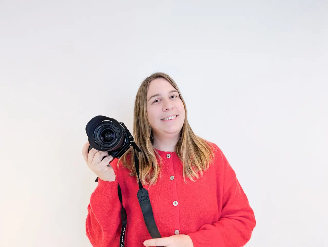 Sanne D'haene met haar camera
